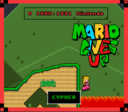 Super Mario World - Mario Gives Up Title Screen